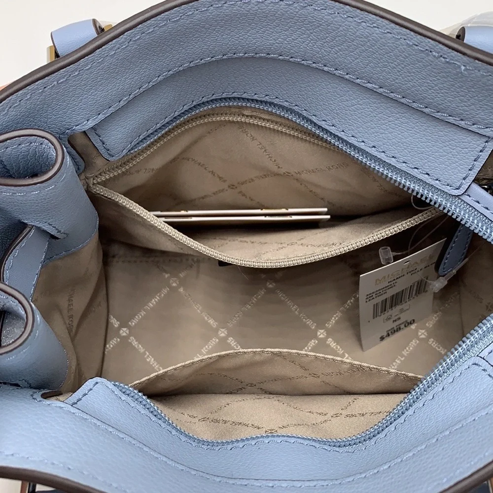 MICHAEL KORS HAMILTON SMALL SATCHEL PALE GOLD COLOR - Picture 11 of 13